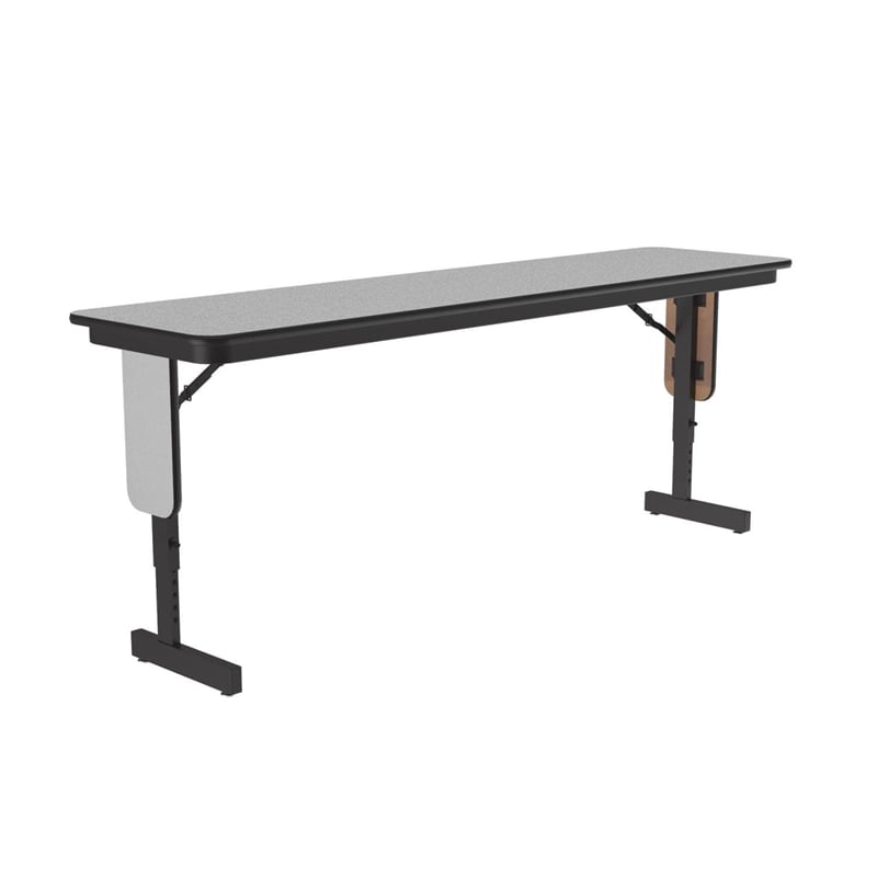 Correll SP 18x72 Adjustable Height Metal/Wood Folding Seminar Table in Gray