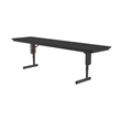 Correll SP 24x60 Adjustable Height Metal/Wood Folding Seminar Table in Black