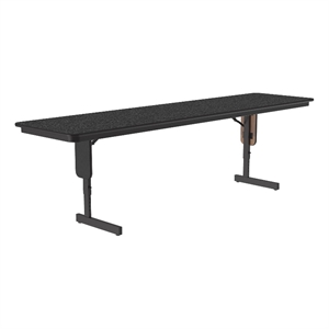 Correll SP 24x60 Adjustable Height Metal/Wood Folding Seminar Table in Black