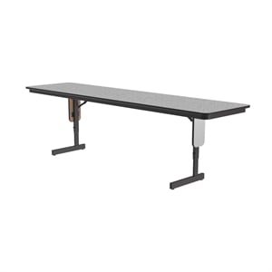 Correll SP 24x60 Adjustable Height Metal/Wood Folding Seminar Table in Gray