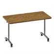 Correll Premium Sit to Stand  Flip Top Table 30x60 Oak Wood Laminate