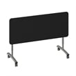 Correll Premium Sit to Stand  Flip Top Table 30x60 Black Wood Laminate