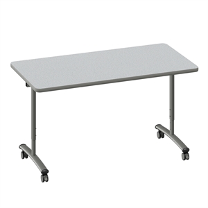 Correll Premium Sit to Stand  Flip Top Table 30x60 Gray Granite Wood Laminate