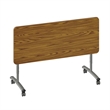 Correll Premium Sit to Stand  Flip Top Nesting Table 24x60 Oak Wood Laminate