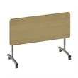 Correll Premium Sit to Stand  Flip Top Table 30x60 Maple Wood Laminate