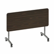 Correll Premium Sit to Stand  Flip Top Table 24x72 Walnut Wood Laminate