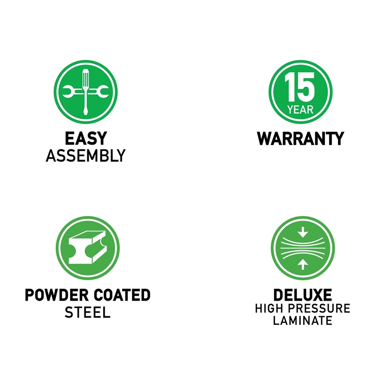 Correll Premium Sit to Stand  Flip Top Table 24x72 Wood Laminate Mahogany