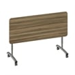 Correll Premium Sit to Stand  Flip Top Table 30x60 Hickory Brown Wood Laminate