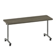 Correll Premium Sit to Stand  Flip Top Table 30x72 Driftwood Wood Laminate