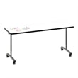 Premium Dry Erase Markerboard Top Flip Top Table White Wood Laminate