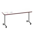 Premium Dry Erase Markerboard Top Flip Top Table White Wood Laminate