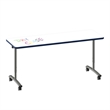 Premium Dry Erase Markerboard Top Flip Top Table White Wood Laminate
