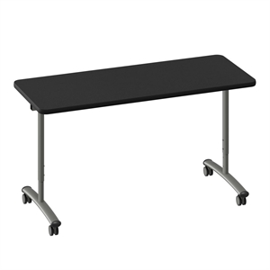 Premium Thermal Fused Laminate Top Flip Top Table Black Wood Laminate