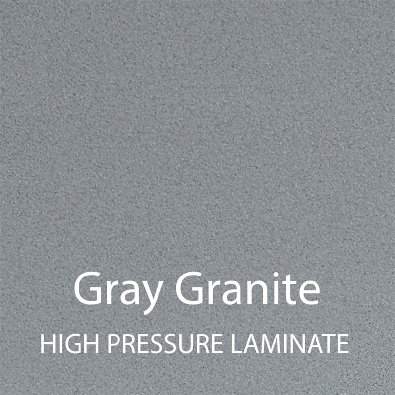 Premium Thermal Fused Laminate Top Flip Top Table Gray Wood Laminate