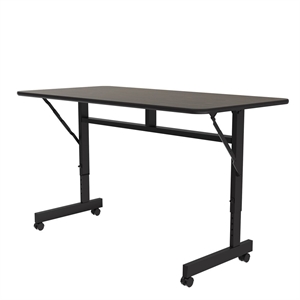 3/4&quot Thermal Fused Laminate Top Flip Top Table Walnut Wood Laminate