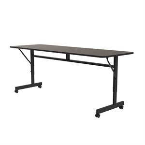 3/4&quot Thermal Fused Laminate Top Flip Top Table Walnut Wood Laminate