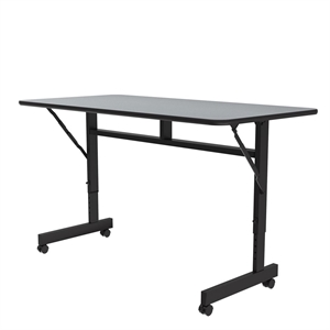 3/4&quot Thermal Fused Laminate Top Flip Top Table Gray Wood Laminate