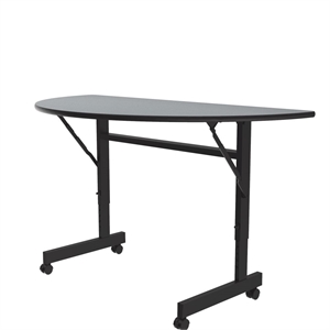 3/4&quot Thermal Fused Laminate Top Flip Top Table Gray Wood Laminate