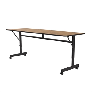 3/4&quot Thermal Fused Laminate Top Flip Top Table Medium Oak Wood Laminate