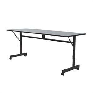 3/4&quot Thermal Fused Laminate Top Flip Top Table Gray Wood Laminate