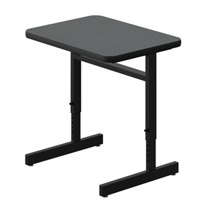 Adjustable Height High-Pressure Computer/Student Desks Gray Wood Laminate