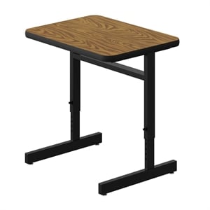 Adjustable Height Commercial Wood Laminate Computer/Student Desks Oak
