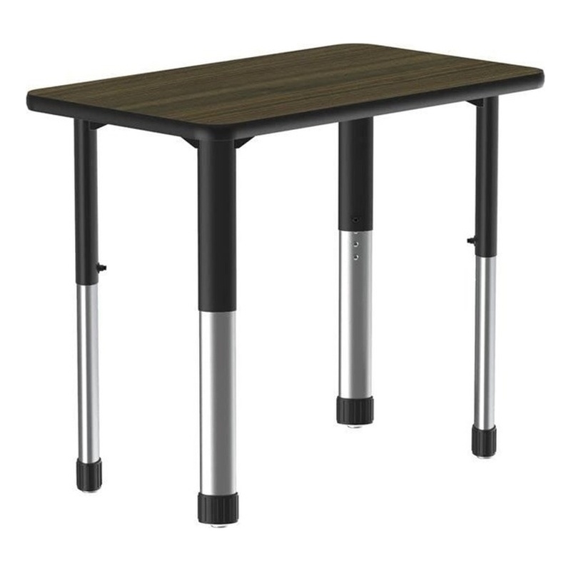 Commercial Thermal Fused Wood Laminate Top Collaborative Desk Walnut