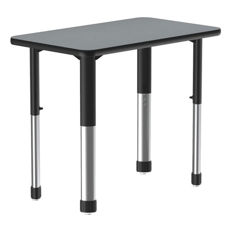 Commercial Thermal Fused Wood Laminate Top Collaborative Desk Gray