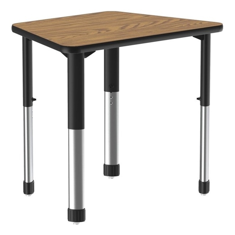 Commercial Thermal Fused Wood  Laminate Top Collaborative Desk Oak