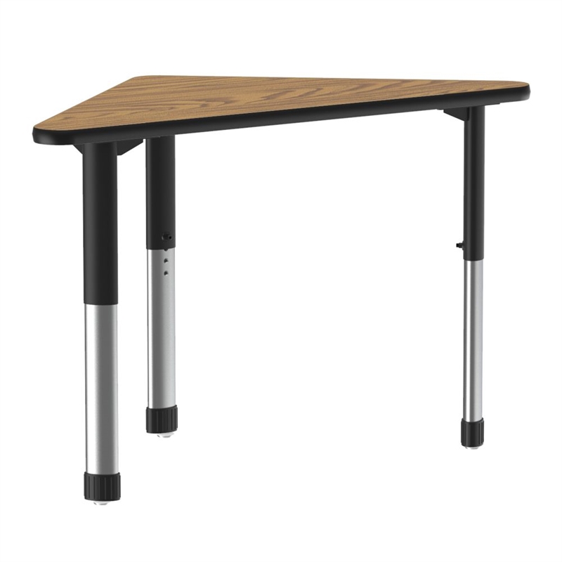 Commercial Thermal Fused Wood Laminate Top Collaborative Desk Oak