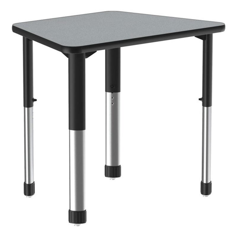 Commercial Thermal Fused Wood Laminate Top Collaborative Desk Gray