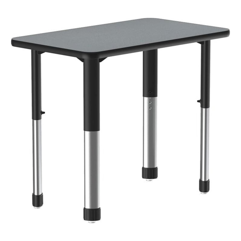 Commercial Thermal Fused Wood Laminate Top Collaborative Desk Gray