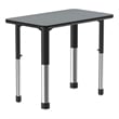 Commercial Thermal Fused Wood Laminate Top Collaborative Desk Gray
