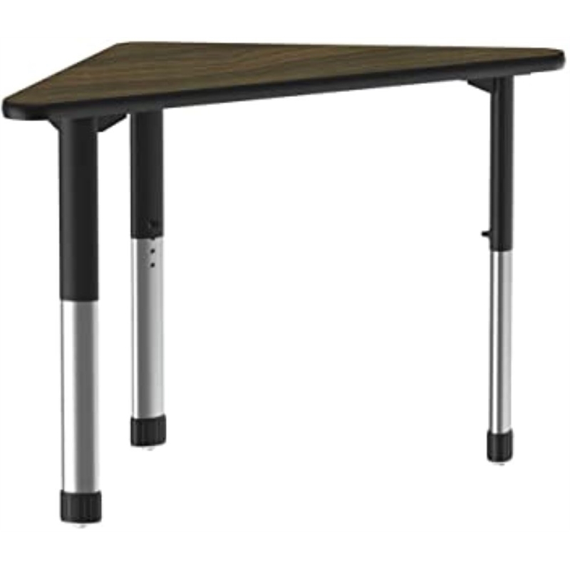 Commercial Thermal Fused Wood Laminate Top Collaborative Desk Walnut