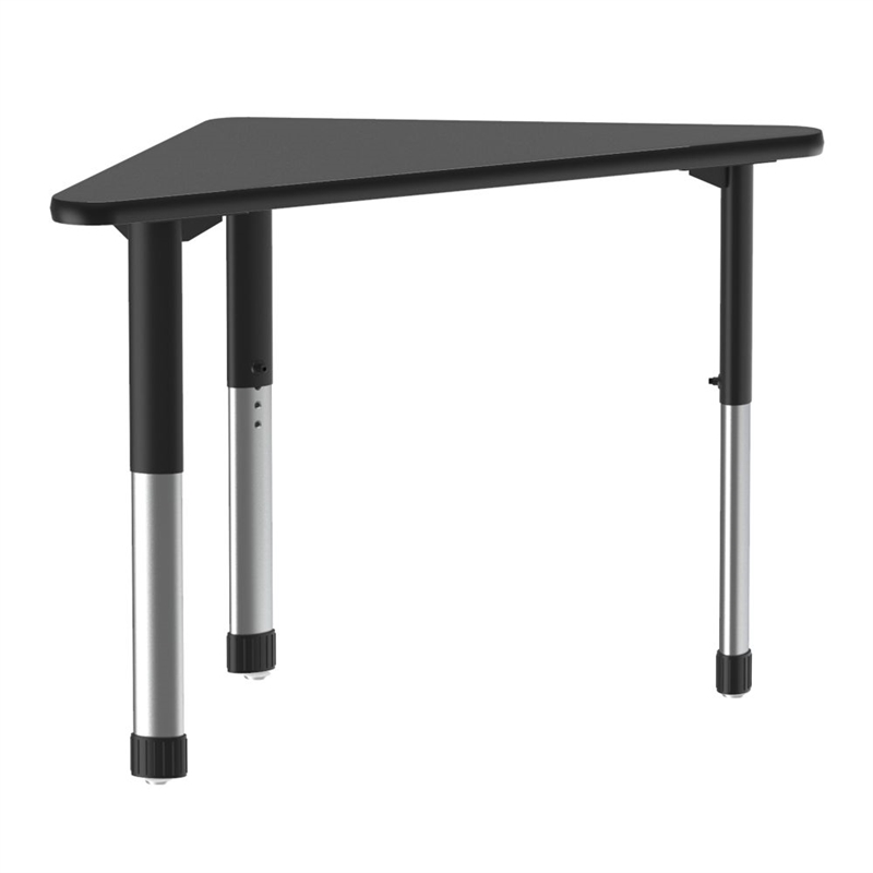 Commercial Thermal Fused Wood Laminate Top Collaborative Desk Black Granite