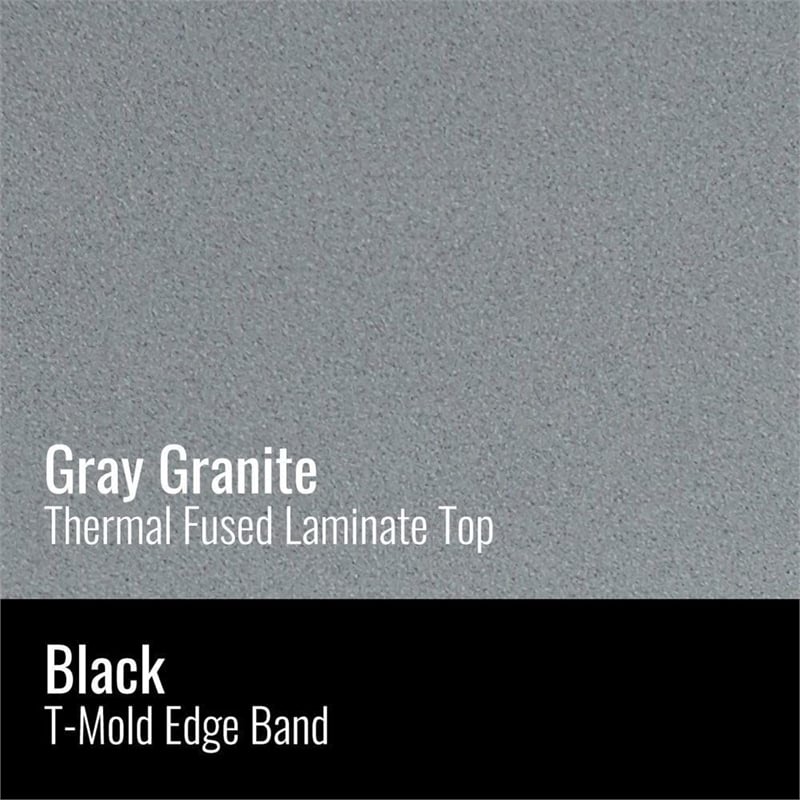 Commercial Thermal Fused Wood Laminate Top Collaborative Desk Gray