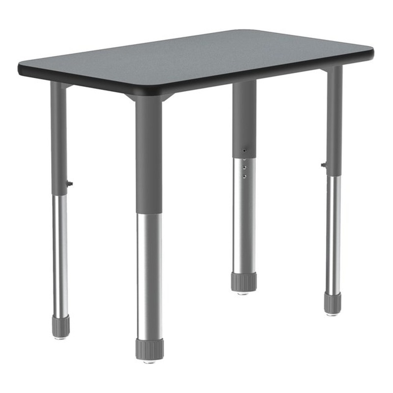 Commercial Thermal Fused Wood Laminate Top Collaborative Desk Gray