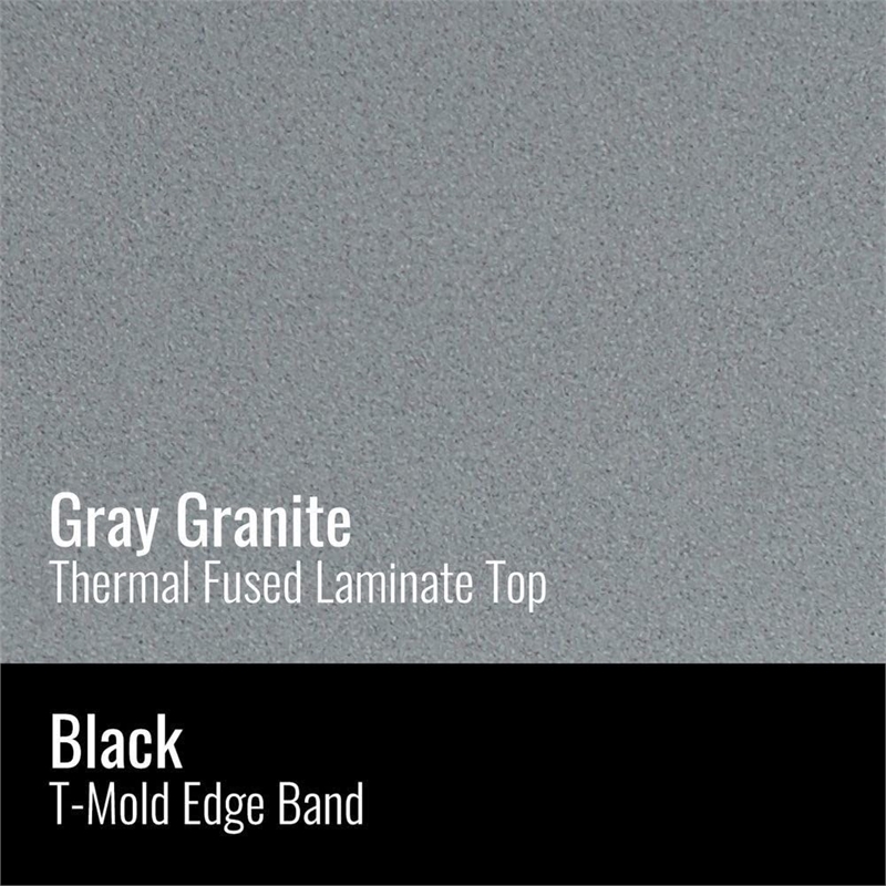 Commercial Thermal Fused Wood Laminate Top Collaborative Desk Gray