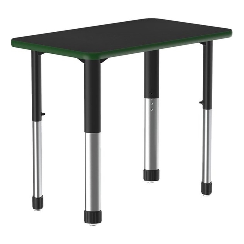 Commercial Thermal Fused Wood Laminate Top Collaborative Desk Black