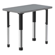 Commercial Thermal Fused Wood Laminate Top Collaborative Desk Gray