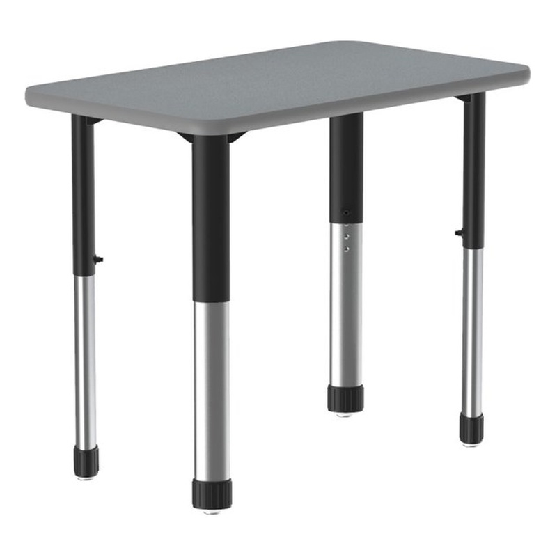 Commercial Thermal Fused Wood Laminate Top Collaborative Desk Gray