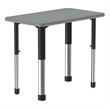 Commercial Thermal Fused Wood Laminate Top Collaborative Desk Gray