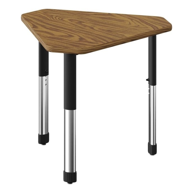 Commercial Thermal Fused Wood Laminate Top Collaborative Desk Oak