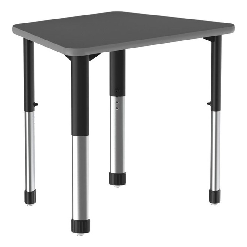 Commercial Thermal Fused Wood Laminate Top Collaborative Desk Black