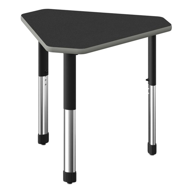 Commercial Thermal Fused Wood Laminate Top Collaborative Desk Black