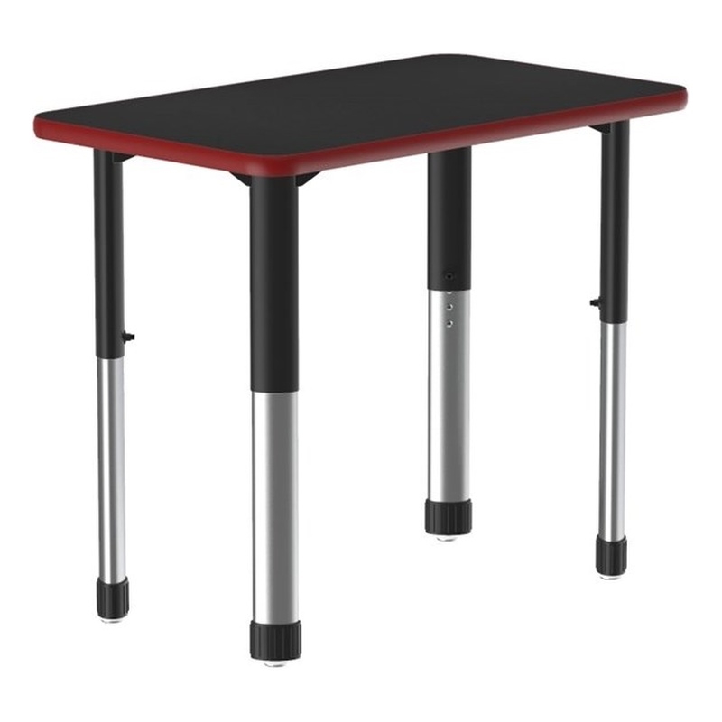 Commercial Thermal Fused Wood Laminate Top Collaborative Desk Black