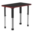Commercial Thermal Fused Wood Laminate Top Collaborative Desk Black