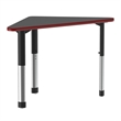 Commercial Thermal Fused Wood Laminate Top Collaborative Desk Black