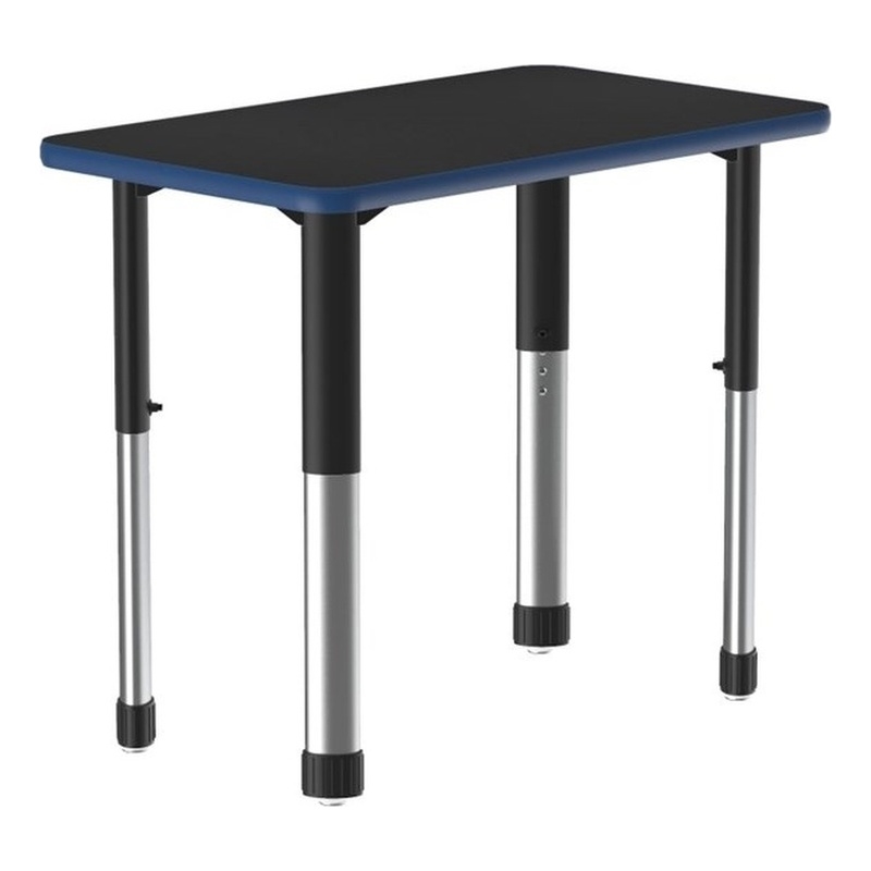 Commercial Thermal Fused Wood Laminate Top Collaborative Desk Black