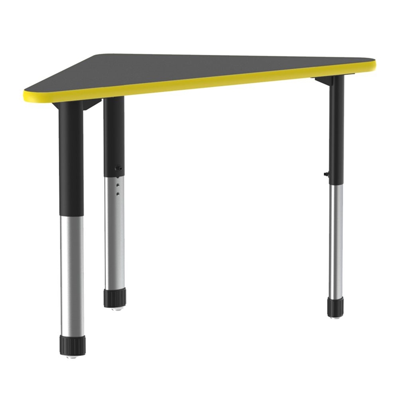 Commercial Thermal Fused Wood Laminate Top Collaborative Desk Black